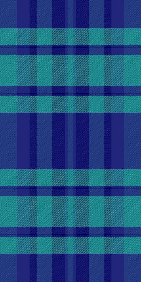 Seamless teal and navy plaid pattern. Perfect for textile design, website backgrounds, or fashion projects. This vibrant, classic check evokes feelings of comfort and tradition. vector