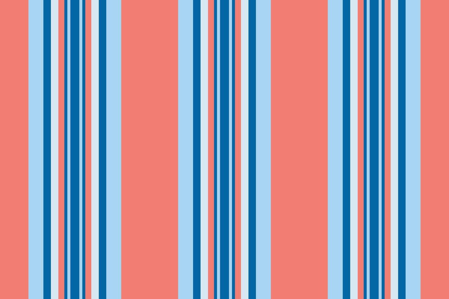 Bustomizable texture lines textile, pillow background fabric. Crtwork seamless stripe vertical pattern in cyan and red colors. vector