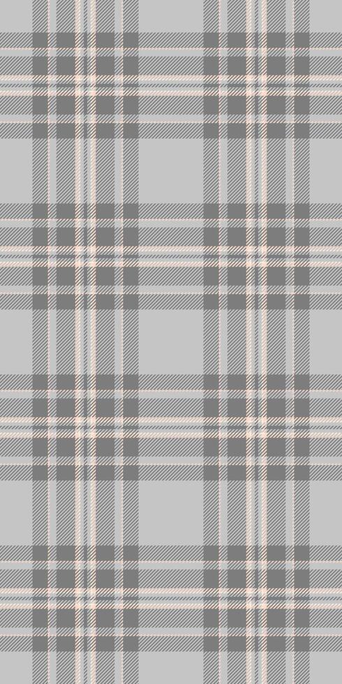 Elegant gray and peach plaid pattern. Perfect for textile design, fashion, home decor, or website backgrounds. Subtle texture and muted tones create a sophisticated, timeless aesthetic. vector