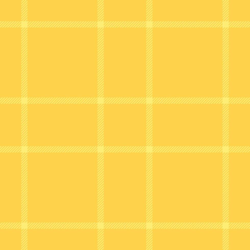 Vibrant yellow plaid pattern. Perfect for backgrounds, textiles, or website designs. This cheerful, minimalist grid evokes feelings of warmth and optimism. vector