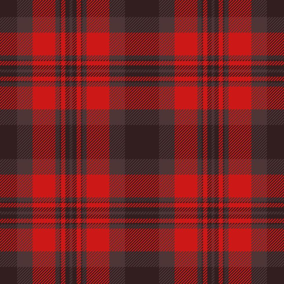 Vibrant red and dark gray plaid pattern. Perfect for textile design, apparel, and seasonal projects. This seamless texture evokes warmth, tradition, and a rustic aesthetic. vector