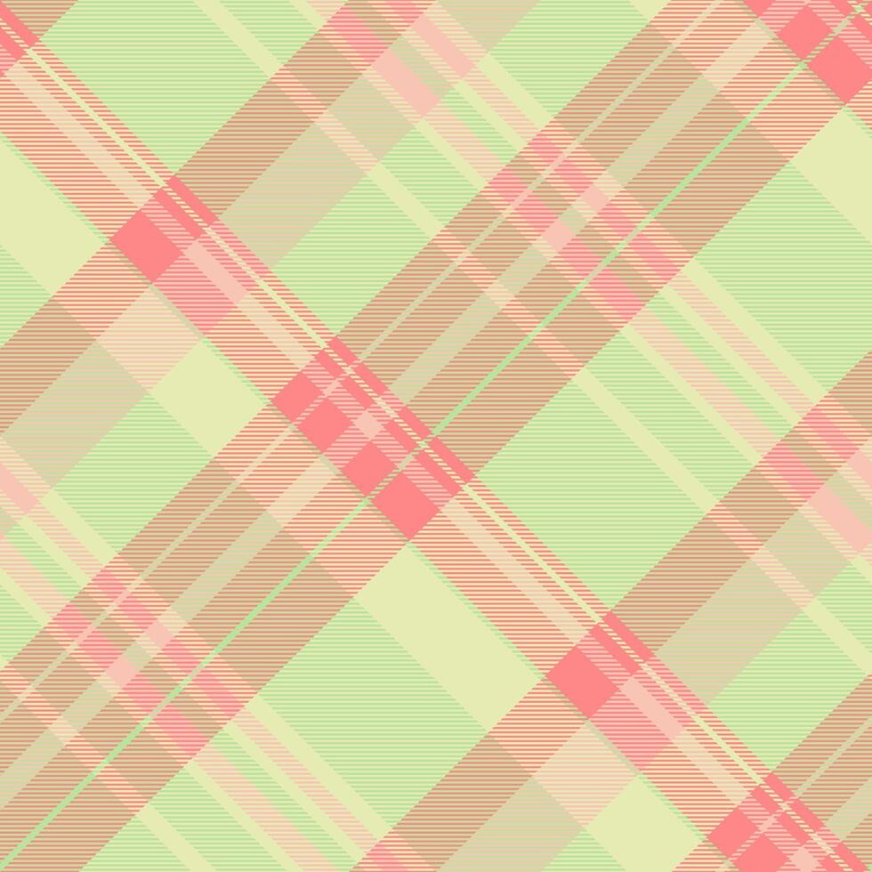 Pastel pink and green plaid pattern. Subtle, soft texture ideal for textiles, websites, or packaging. Elegant and versatile design evokes feelings of spring and calm. vector