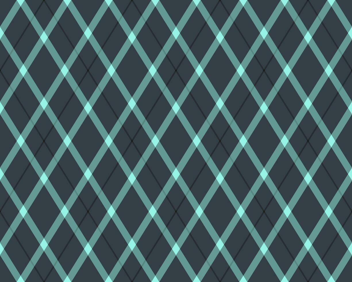 Stylish teal and charcoal gray diagonal plaid pattern. Perfect for backgrounds, website design, textiles, and more. vector