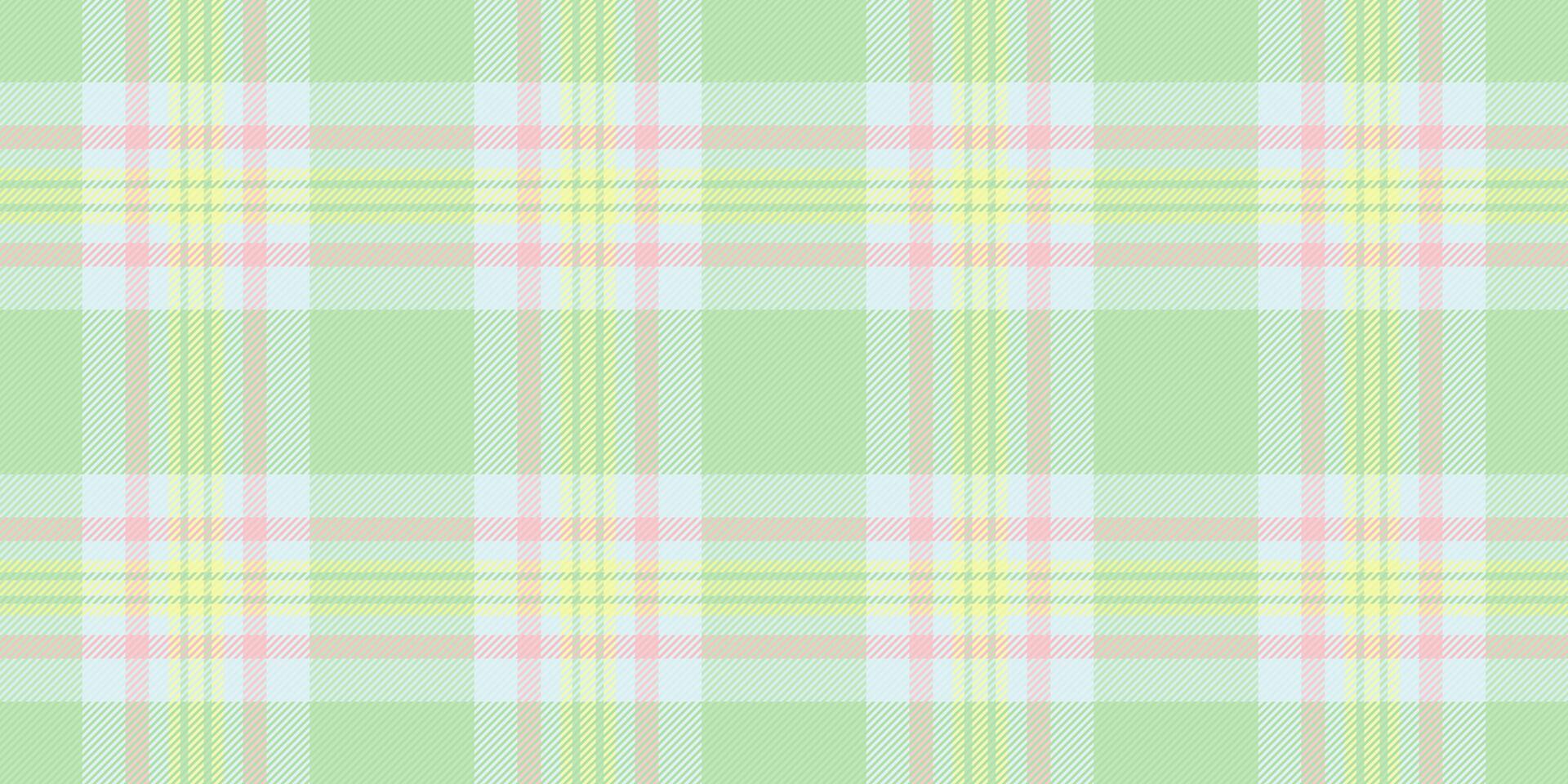 Pastel green plaid pattern. Perfect for spring designs, textiles, websites, and branding. Subtle yet cheerful, this soft texture evokes feelings of calmness and joy. vector
