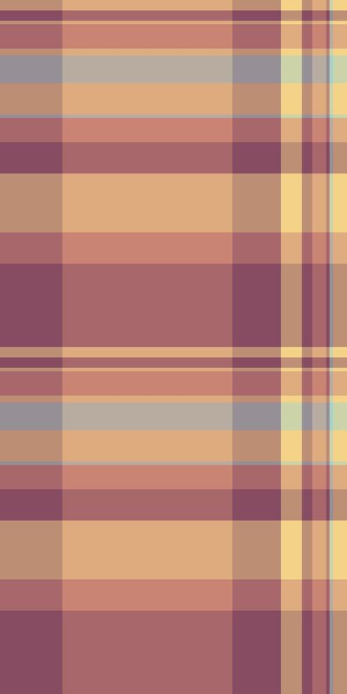 Tissue seamless texture, rich check background tartan. Gorgeous textile plaid fabric pattern in orange and red colors. vector