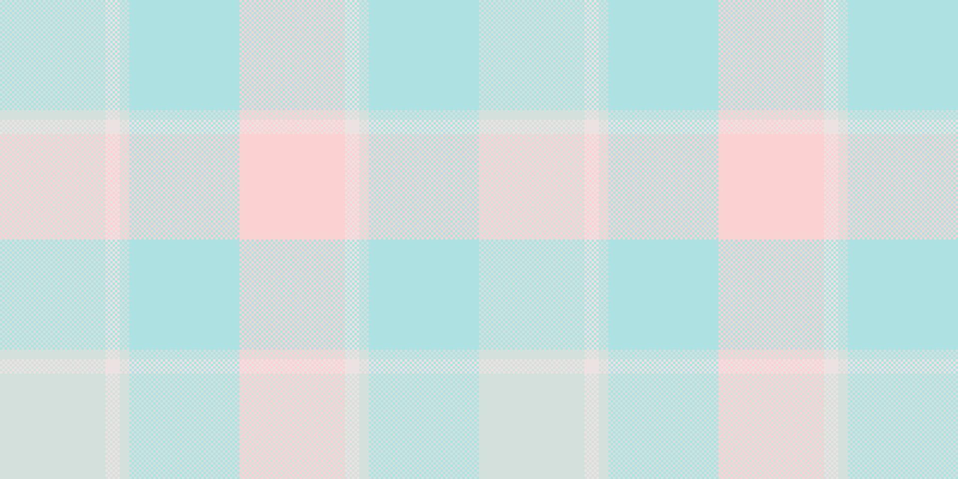 Soft pastel plaid pattern in pale pink and aqua. Ideal for backgrounds, textiles, and feminine designs. Evokes feelings of serenity and gentle warmth. vector