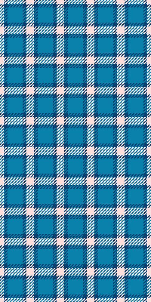Birthday card plaid check pattern, refresh seamless textile . Copy space tartan background fabric texture in cyan and light colors. vector
