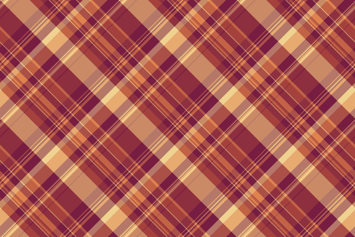 Subtle texture fabric tartan, customized textile pattern. No people background seamless plaid check in red and orange colors. vector