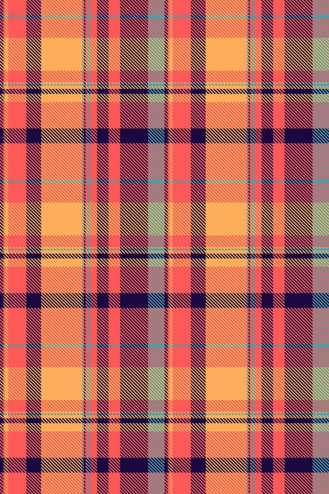 Mockup check texture pattern, square plaid fabric . Premium tartan background seamless textile in red and dark colors. vector
