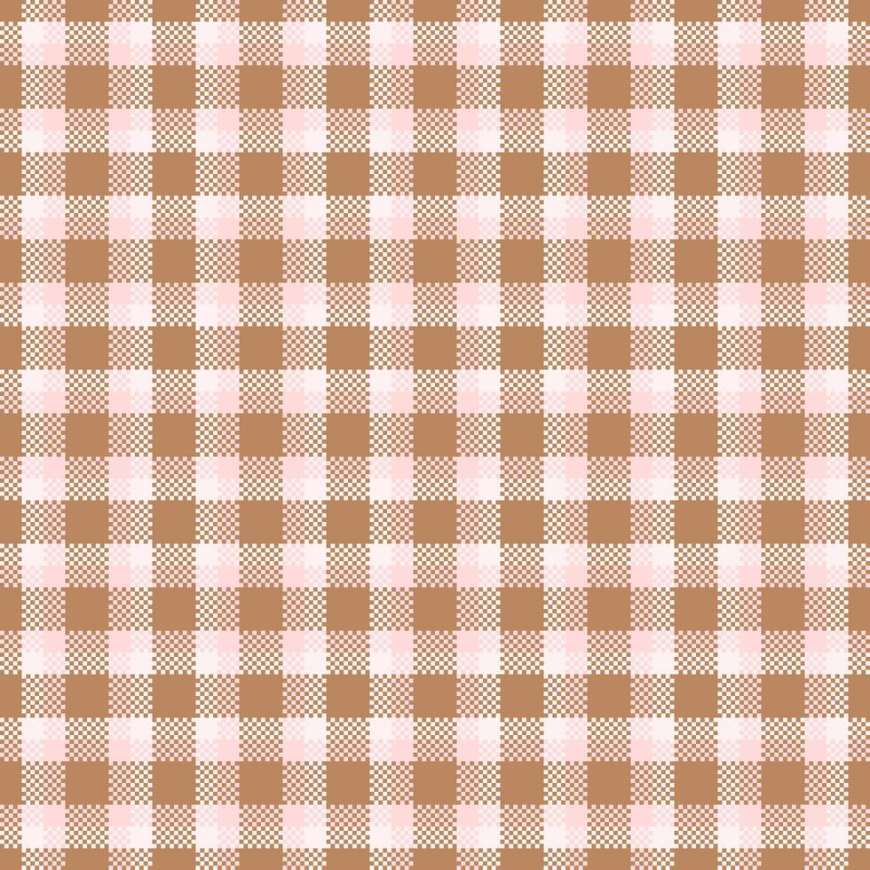 Elegant brown and pink gingham pattern. Perfect for backgrounds, textiles, or website design. This subtle yet stylish check evokes feelings of warmth, comfort, and rustic charm. vector
