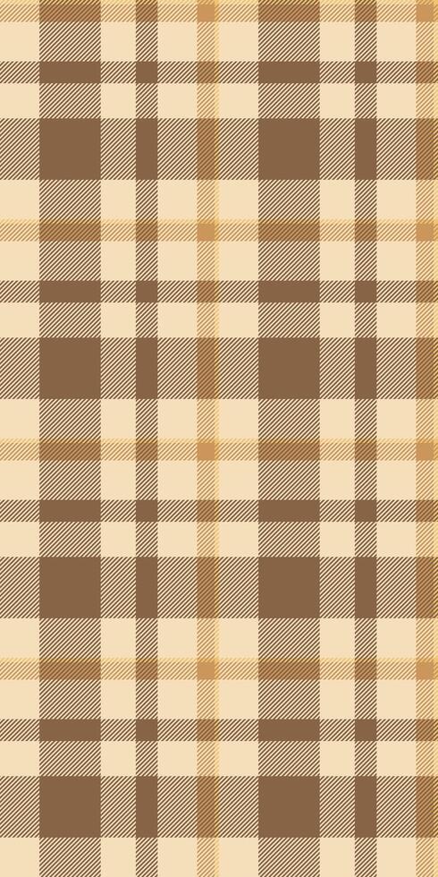Elegant cream and brown plaid pattern. Perfect for textile design, website backgrounds, or autumnthemed projects. This classic check evokes warmth and sophistication. vector
