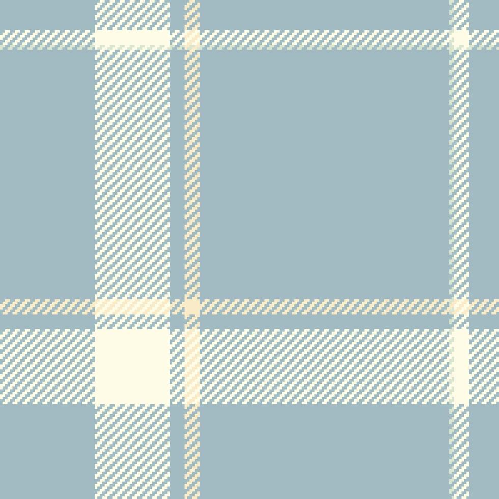 Elegant pastel plaid pattern in soft blue and cream. Perfect for textile design, website backgrounds, or crafting projects. vector