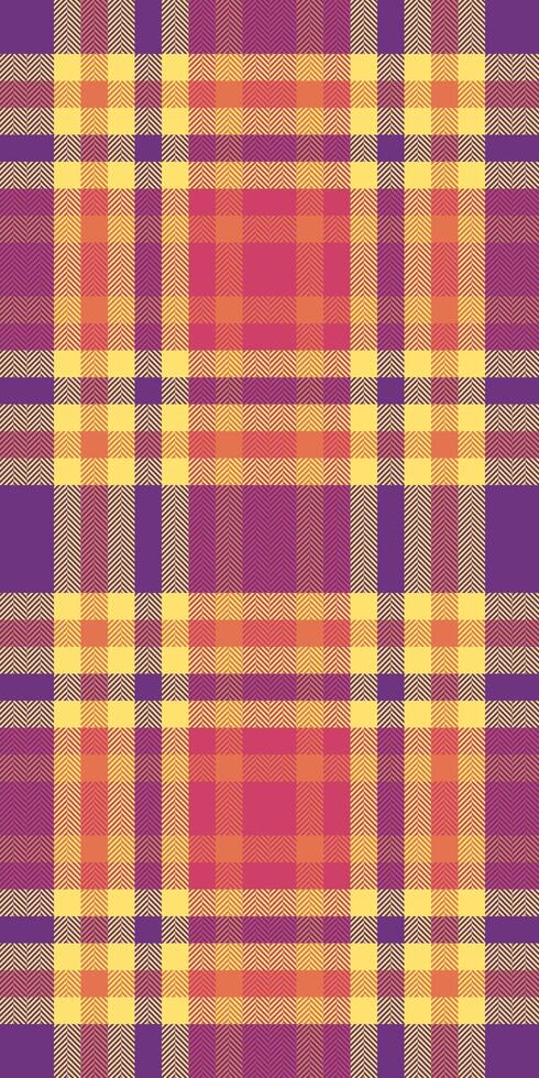Event plaid tartan, mixed seamless textile pattern. Greeting check fabric background texture in red and yellow colors. vector
