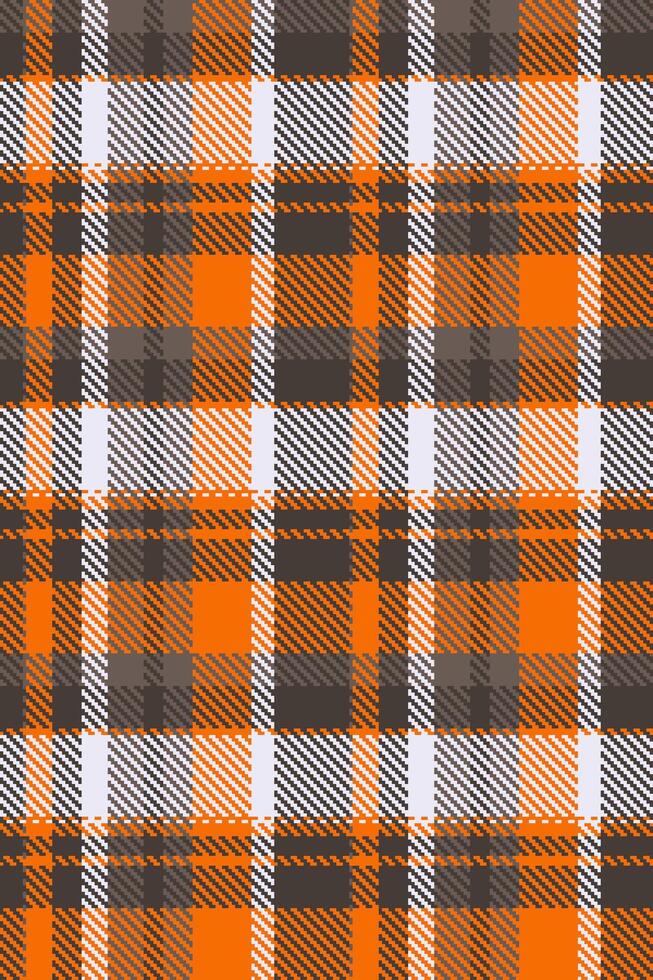 Vibrant orange and gray plaid pattern. Perfect for autumnal designs, textile prints, or fallthemed projects. vector