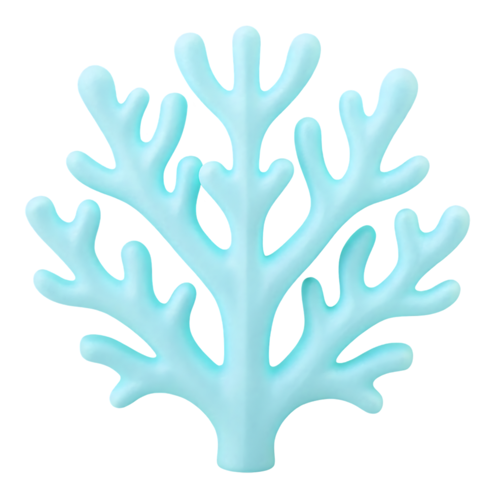 Light blue coral illustration. png