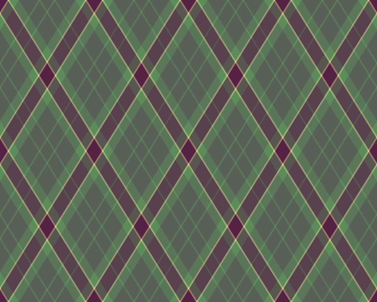 Elegant green and burgundy diagonal plaid pattern. Perfect for textile design, website backgrounds, or festive branding. Subtle texture and muted tones create a sophisticated aesthetic. vector