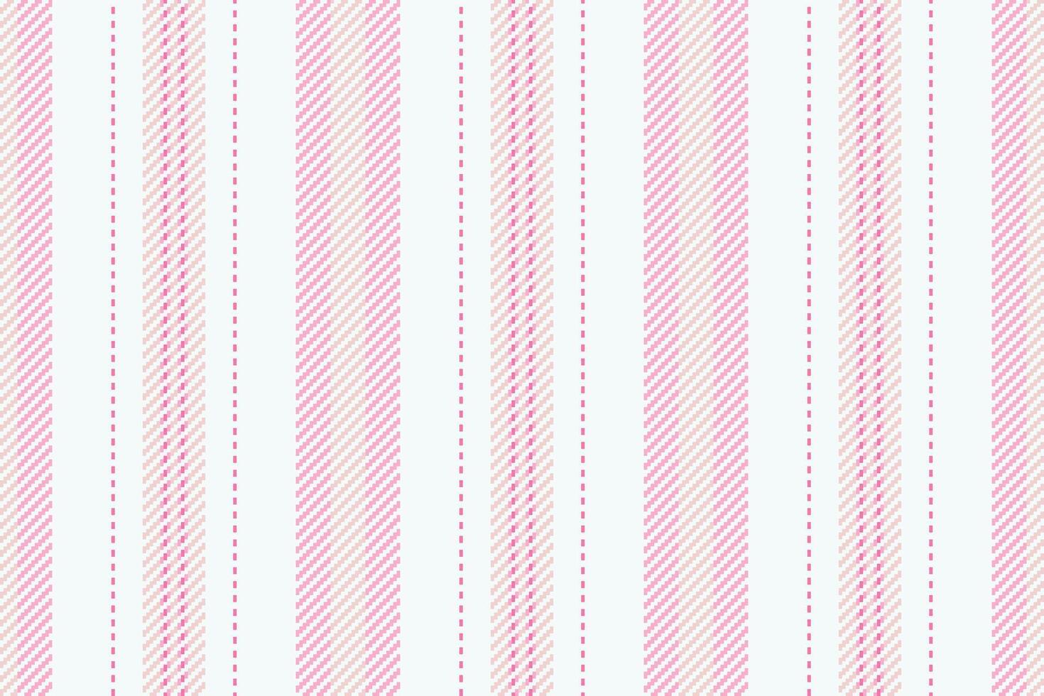 Feutral textile lines seamless, hotel background fabric pattern. Detailed vertical stripe texture in white and pink colors. vector
