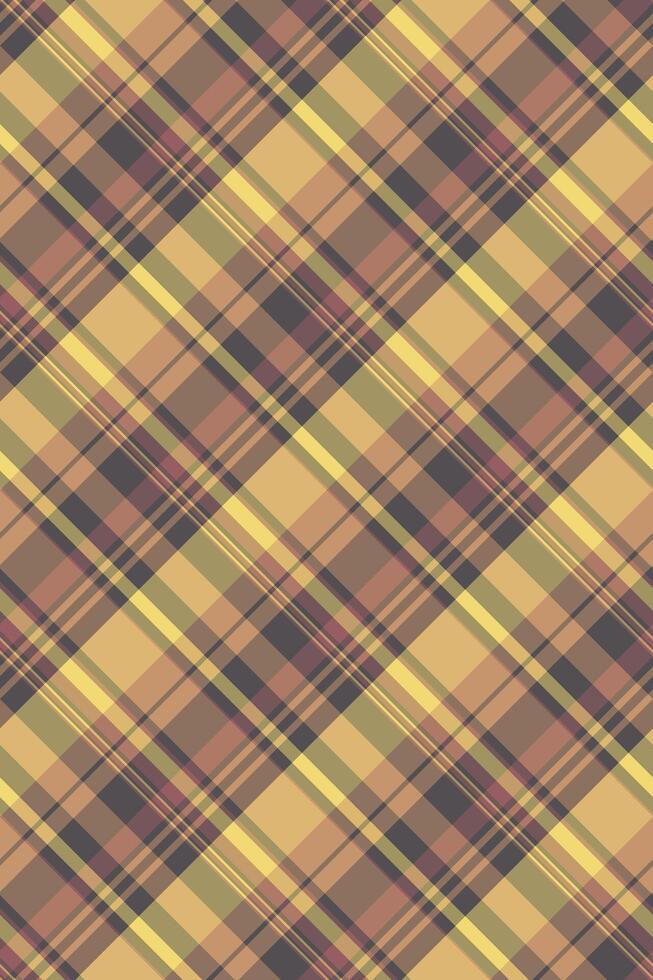 Elegant diagonal plaid pattern in muted earth tones. Perfect for autumnal designs, textile projects, or adding a touch of rustic charm to your work. vector