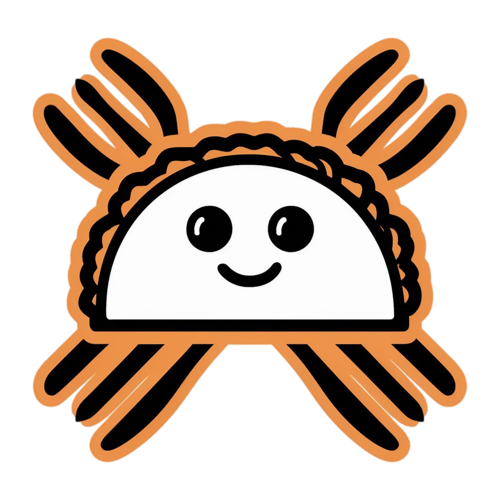 captivating logo concept featuring a silhouette of a taco. png