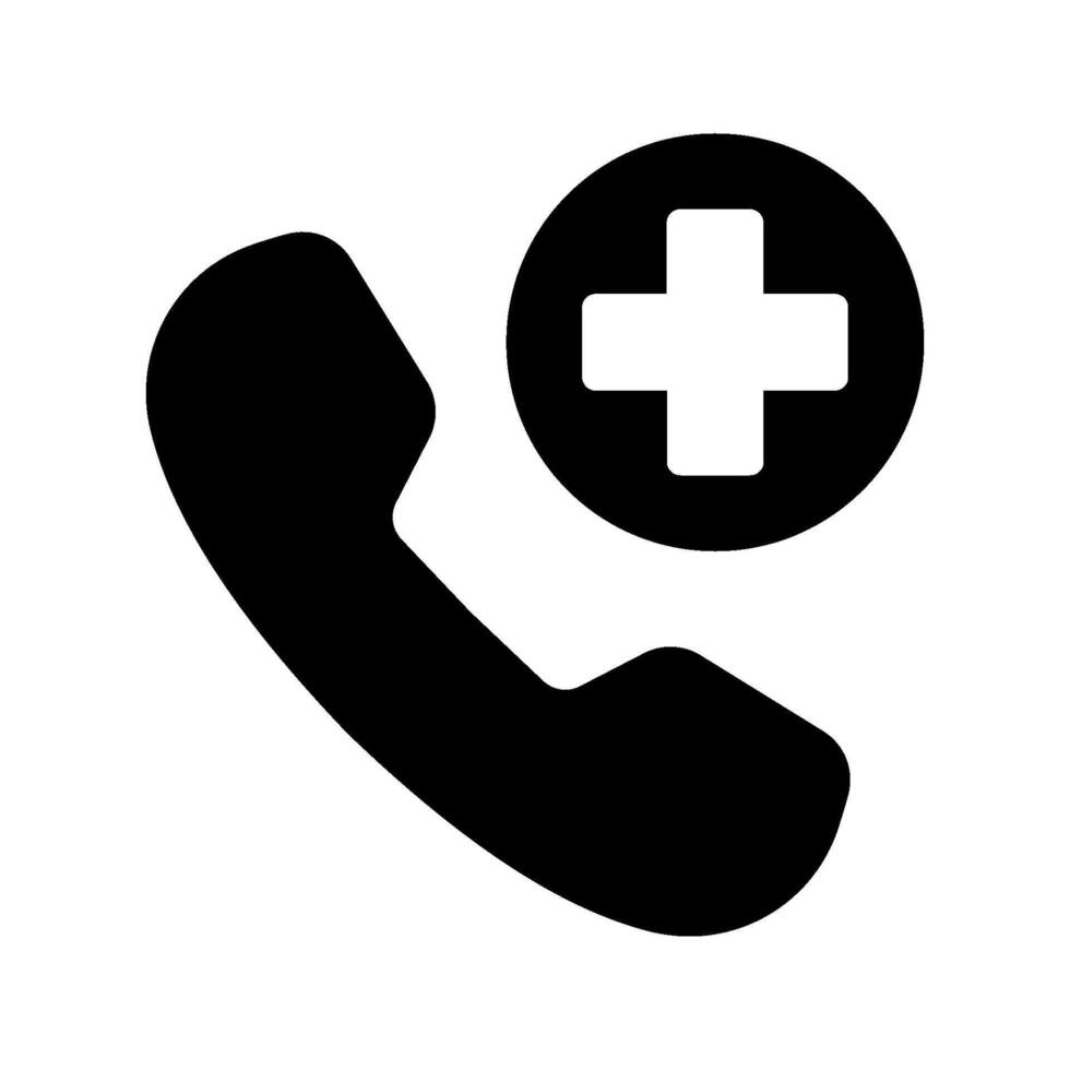 Emergency call filled icon.. vector