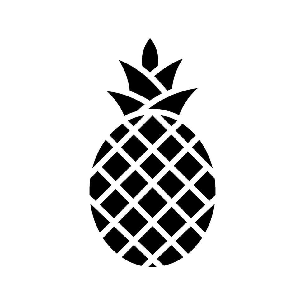 Pineapple with leaves icon... vector