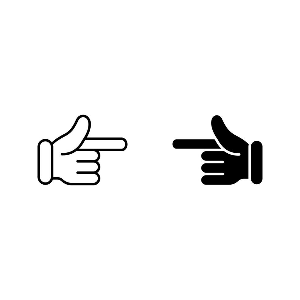 Finger Snapping Hand Gesture icon set, vector