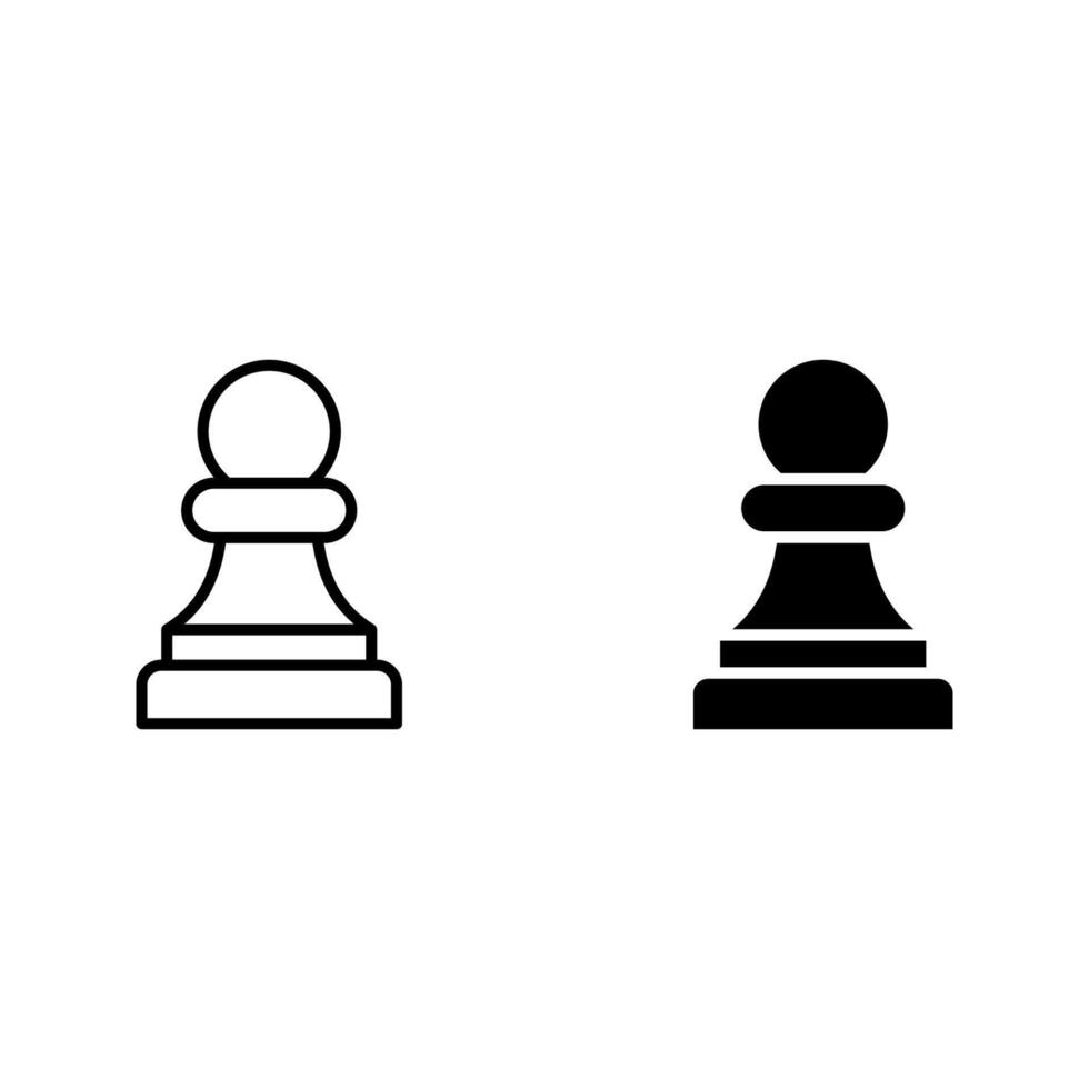 Chess icon set, vector
