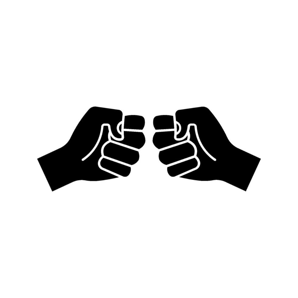 Two clenched fists icon set... vector