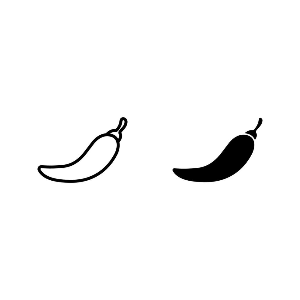 Chili icon. Pepper icon set.. vector