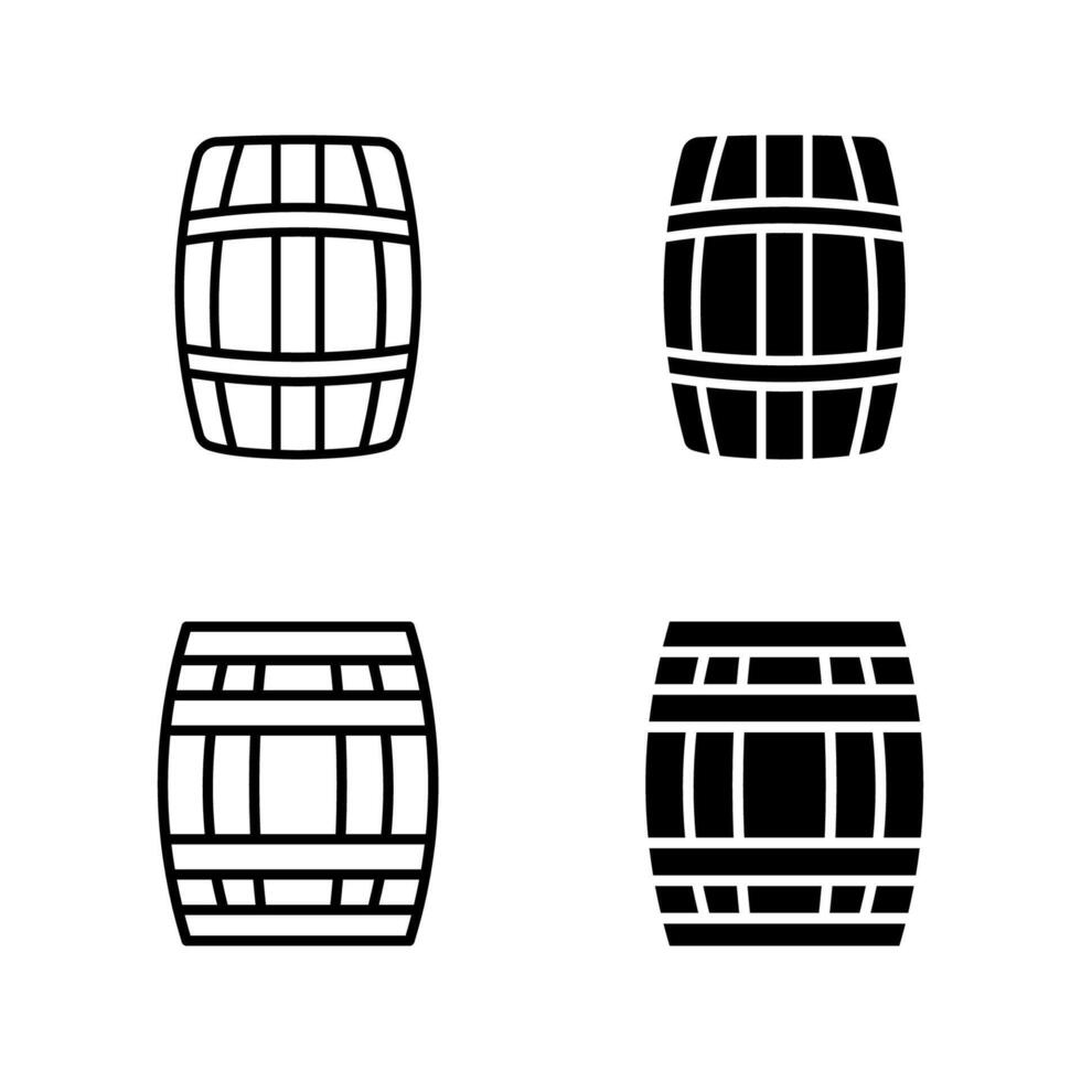 Barrel icon set.. vector