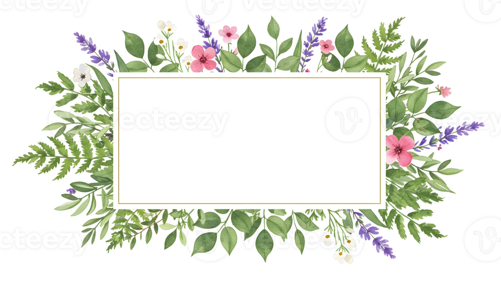 A frame with flowers and leaves on it png