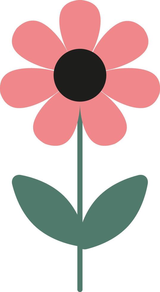 A simple, elegant flower illustration featuring clean lines and a minimalist design. Can be used in logos, invitations, and illustrations vector