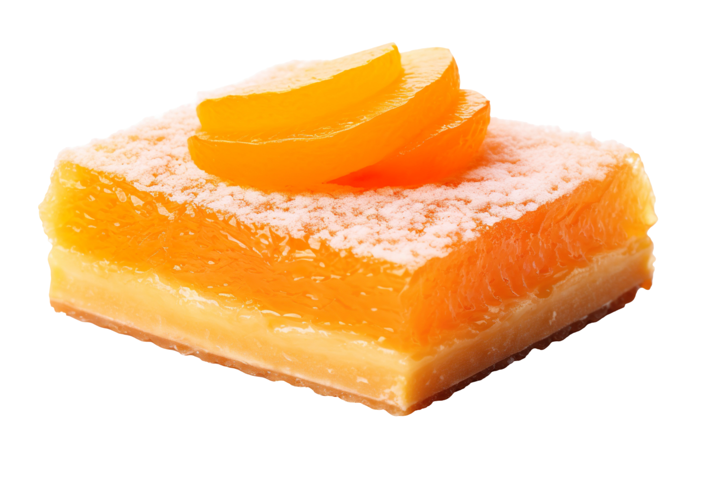 Slice Apricot isolated on transparent background png
