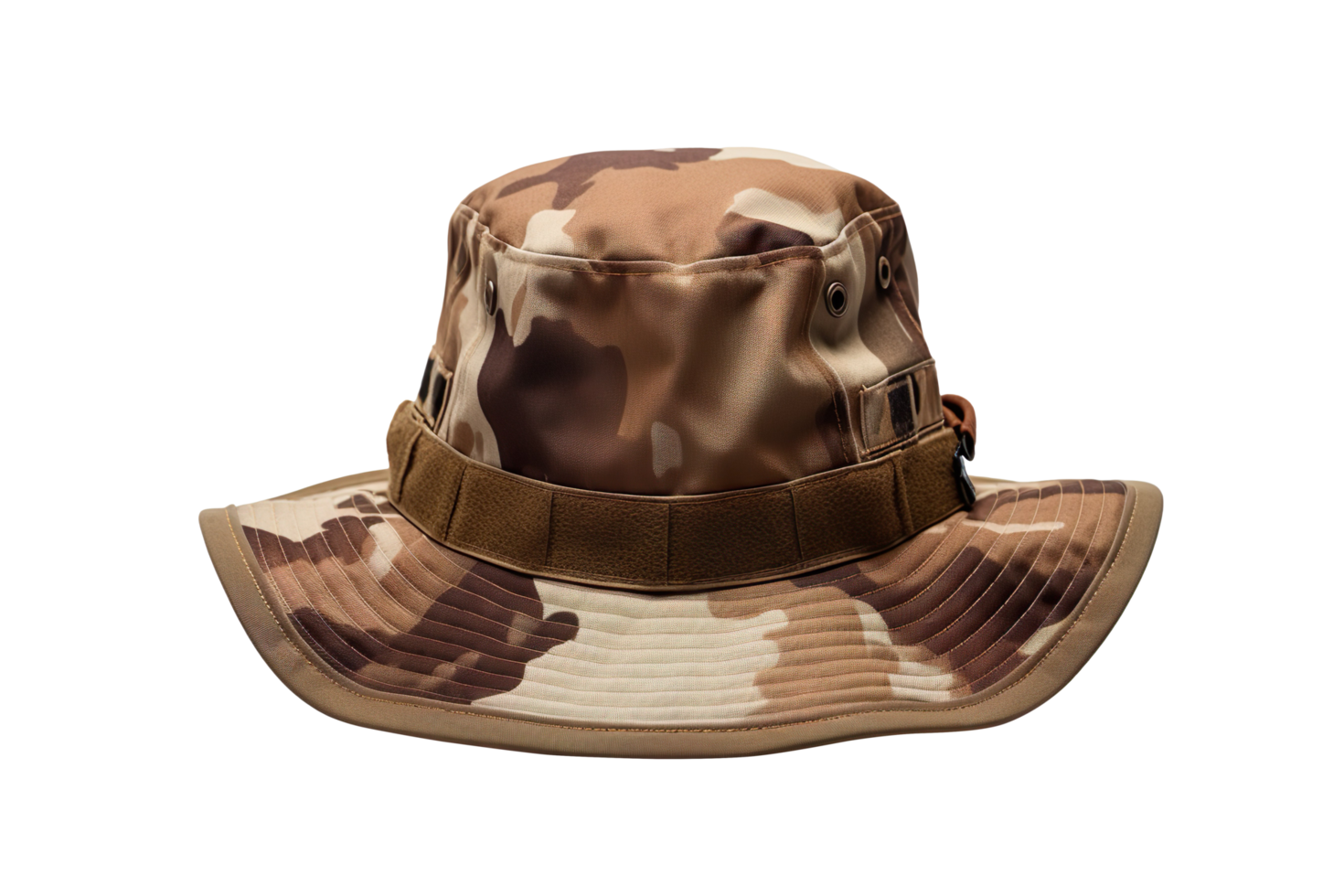 Army bucket hat isolated on transparent background png