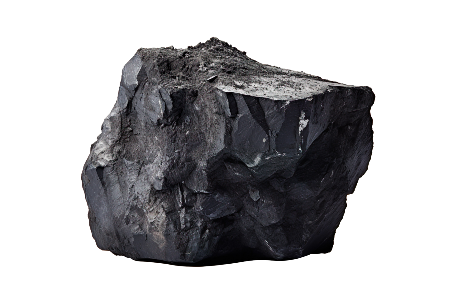 A piece of coal isolated on transparent background png