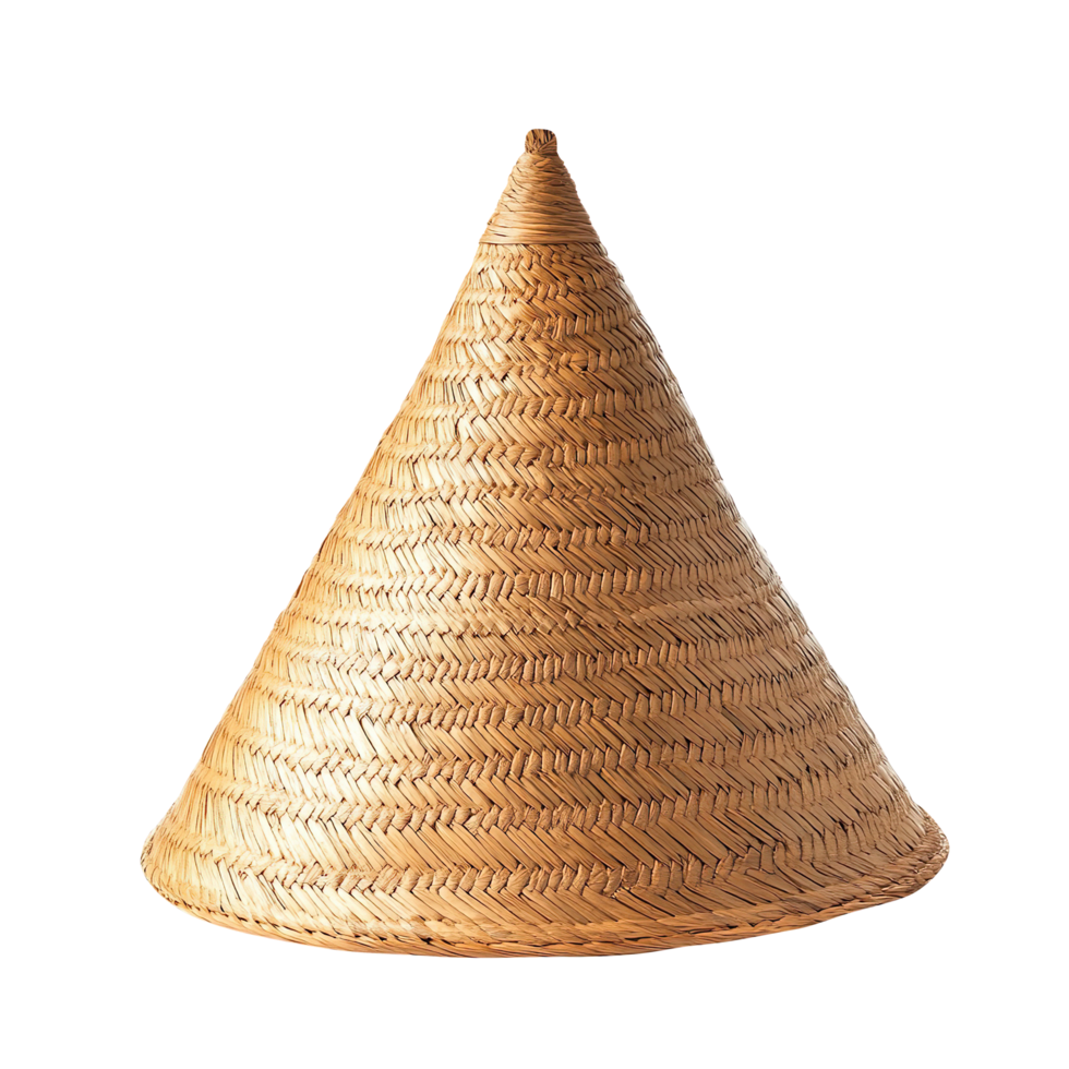 A cone shaped hat isolated on transparent background png