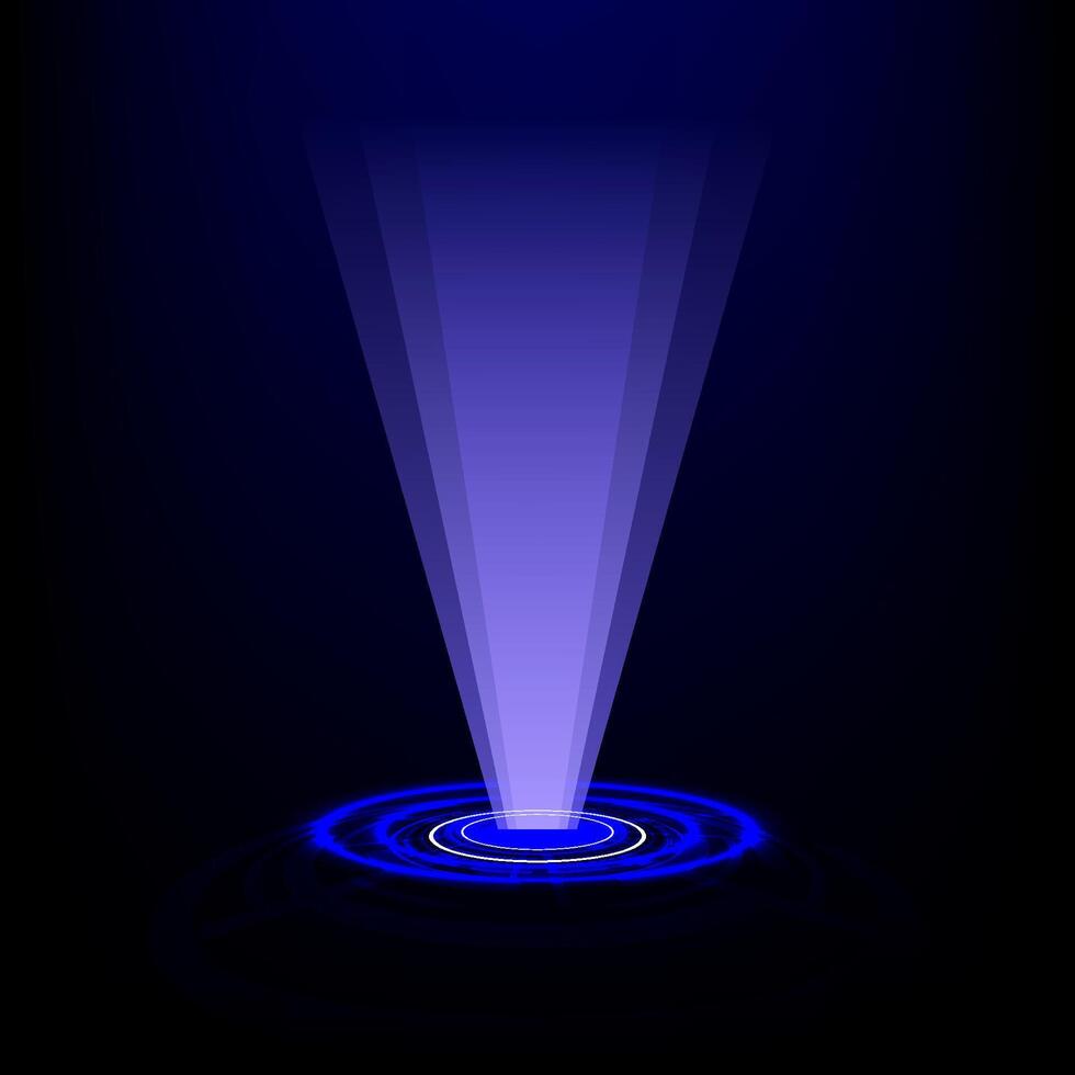 Abstract background with technology circles and rays. digital tech composition and hi-tech illustration. vector