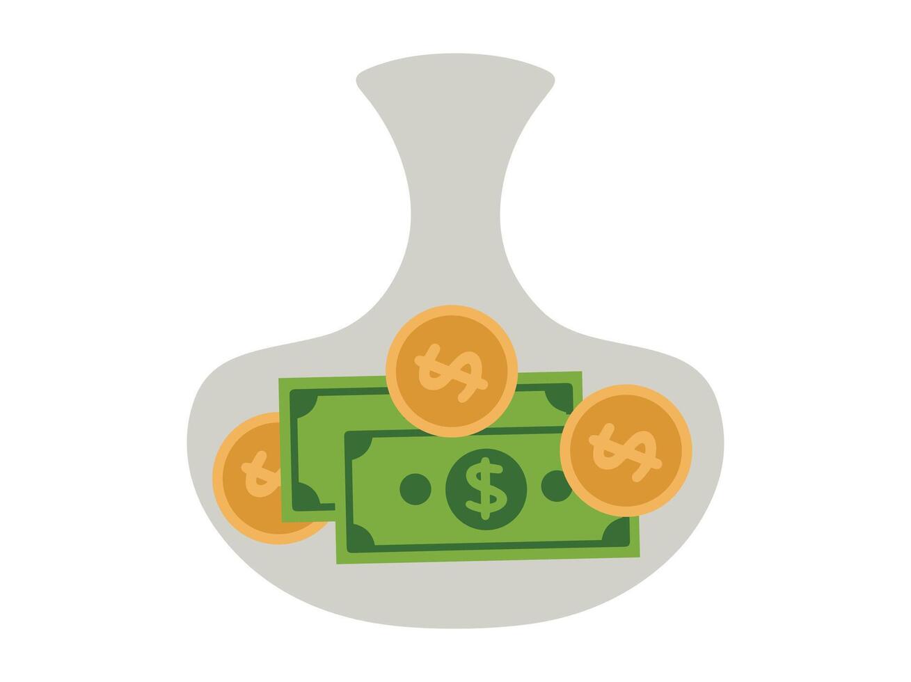 Money Jar Shapes Background vector
