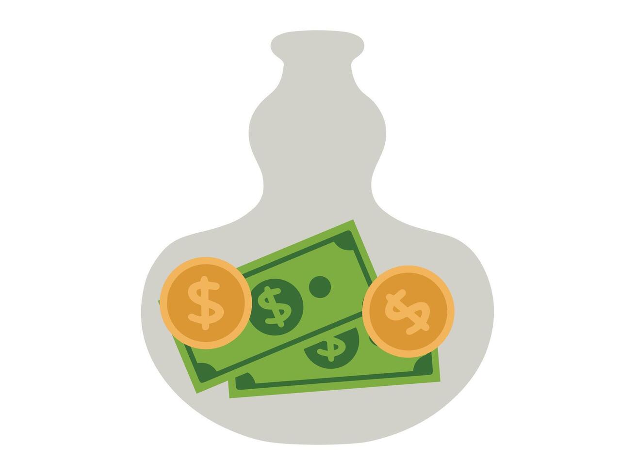Money Jar Shapes Background Illustration vector