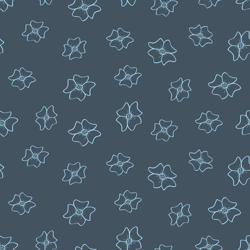Seamless pattern of small flowers. Background flora nature. vector