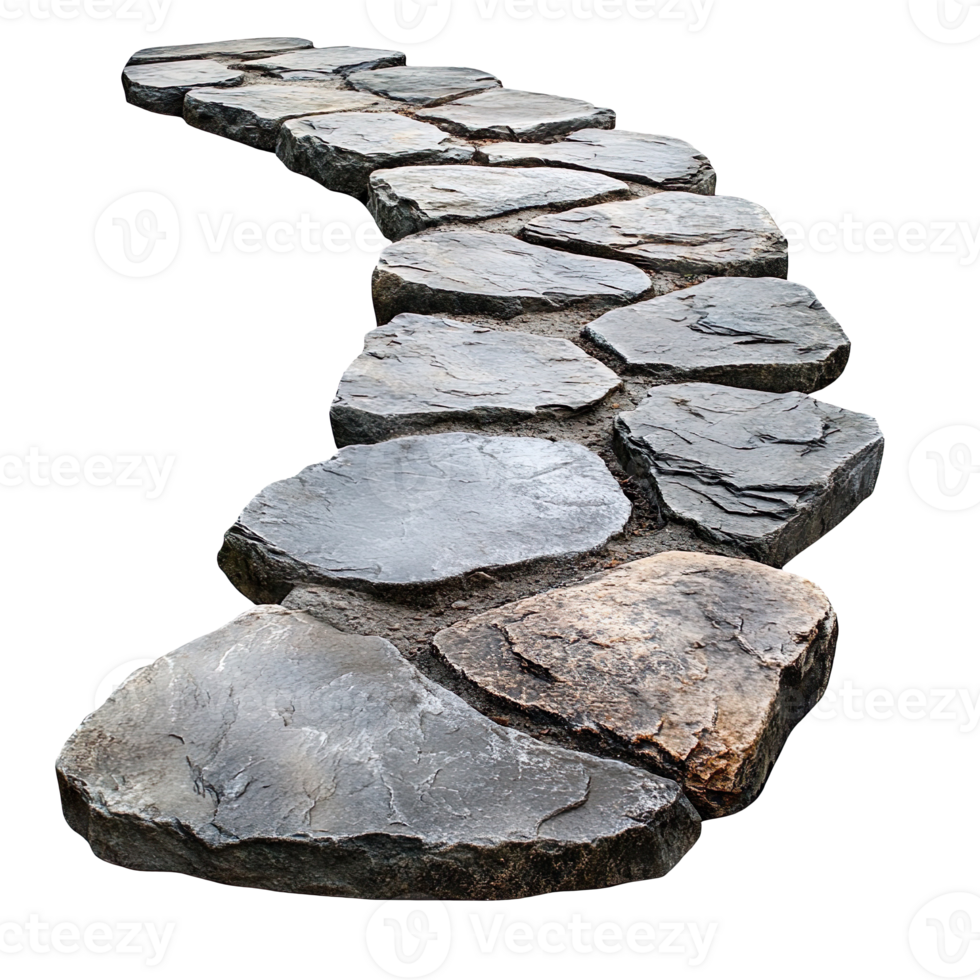 Rustic Stone Path isolated on transparent background png