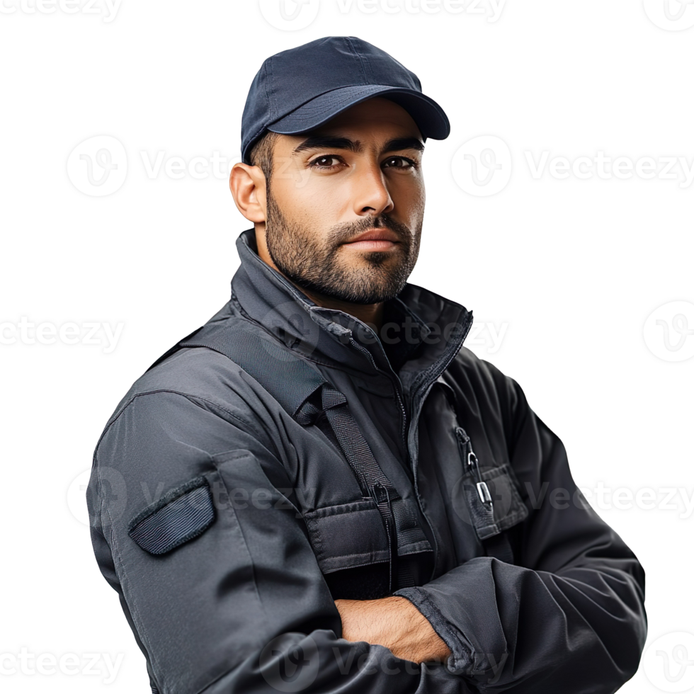 Security guard isolated on transparent background png