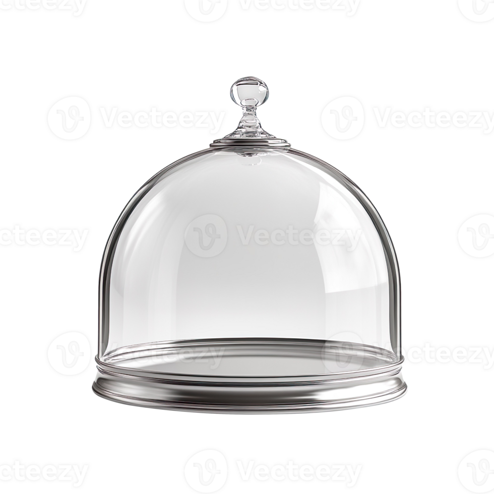 Silver cloche isolated on transparent background png