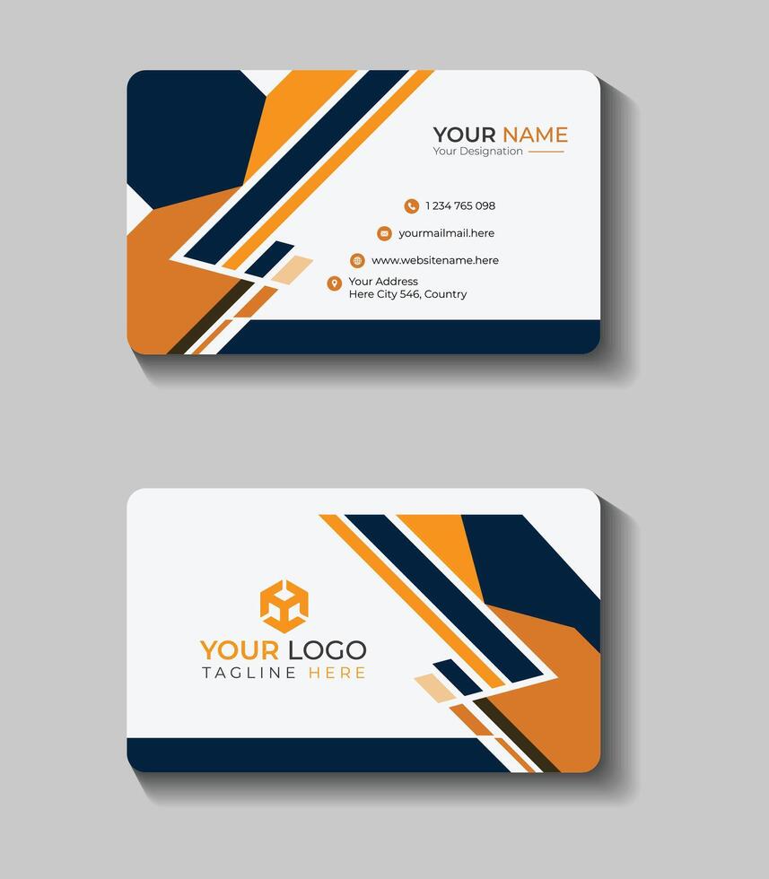 Elegant blue business template design vector