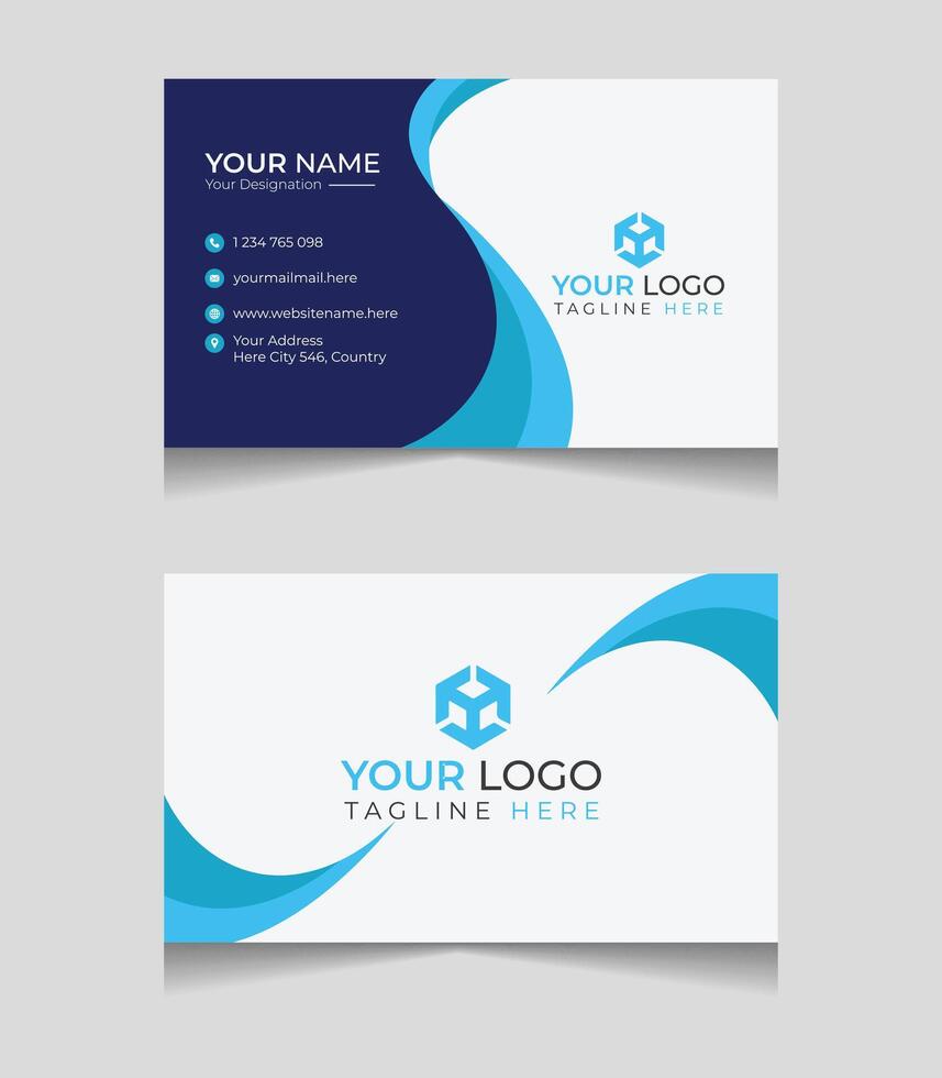 clean style modern business card template vector