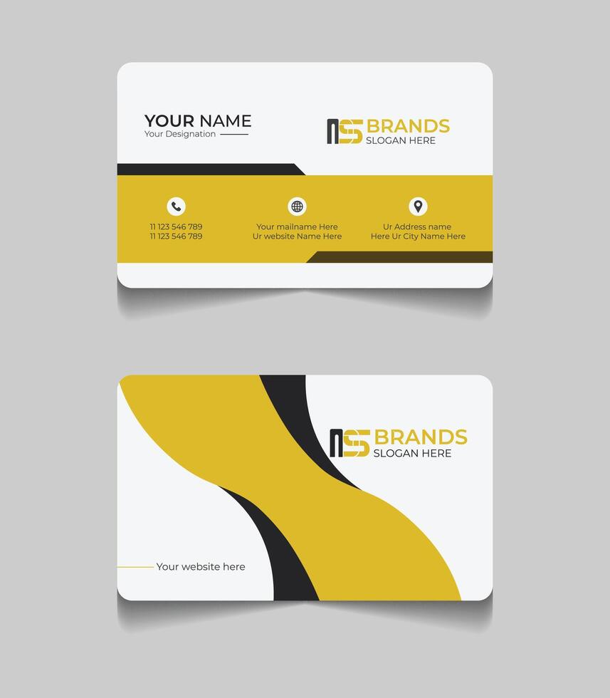 shape business card template vector