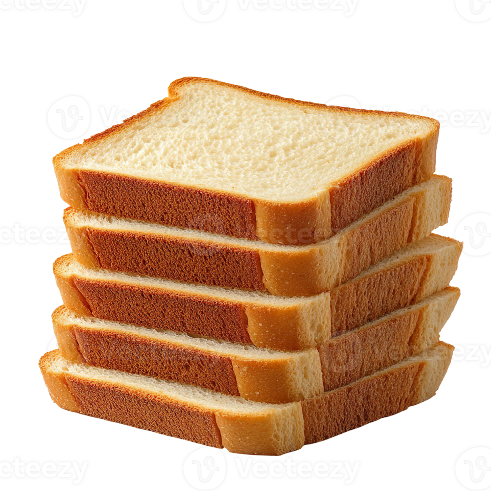 Slice of breads isolated on transparent background png