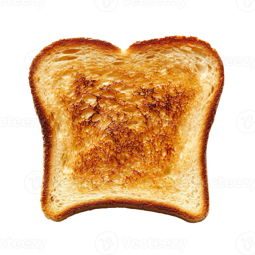 slice of toast isolated on transparent background png
