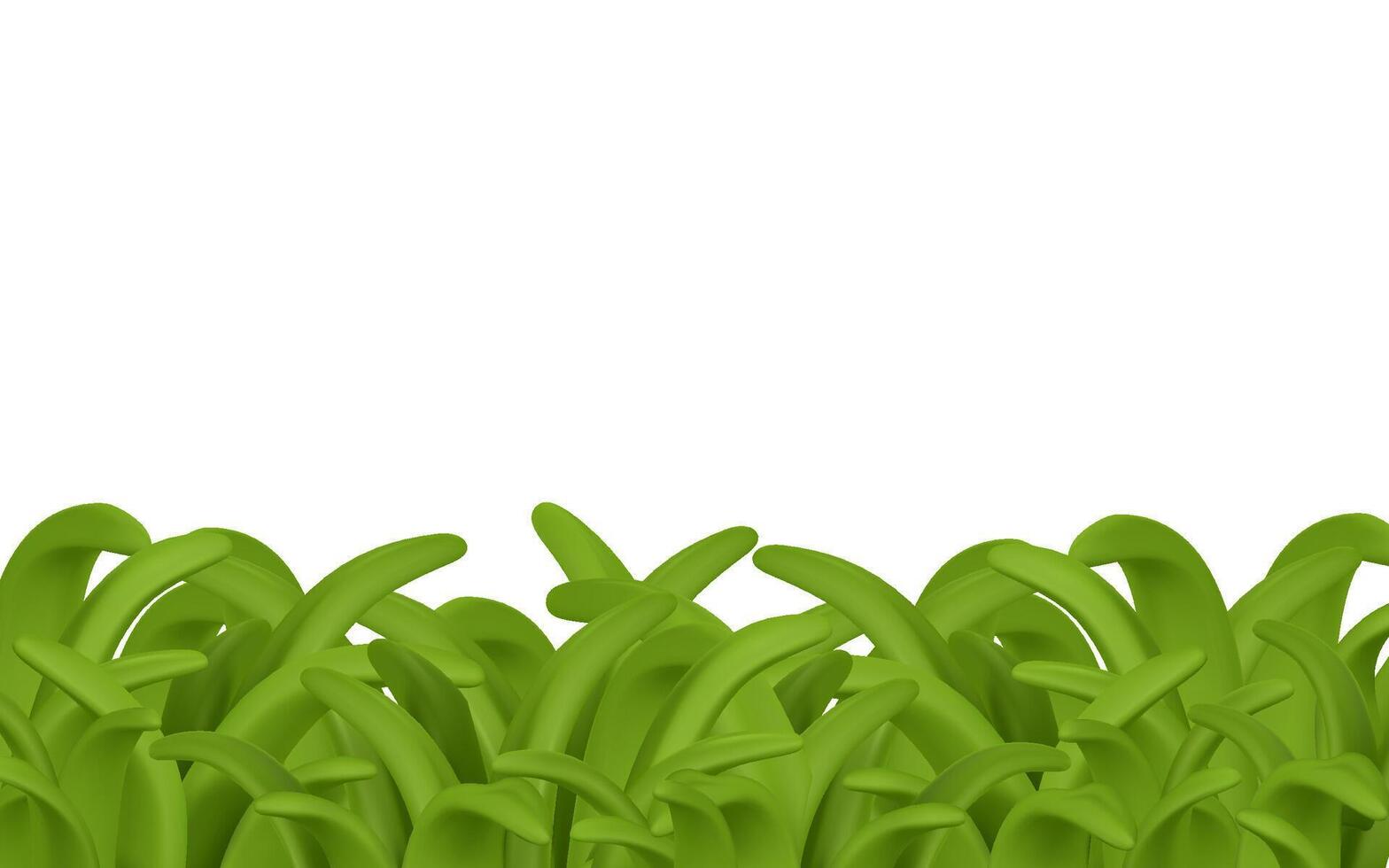 3d green grass border Illustration vector