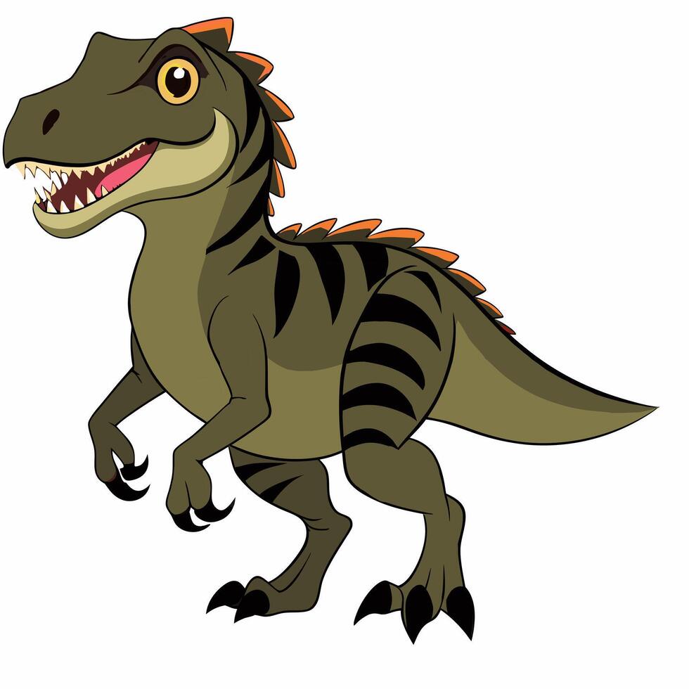 Realistic tyrannosaurus Rex dinosaur. Prehistoric dino character. Colorful illustration on white background. vector